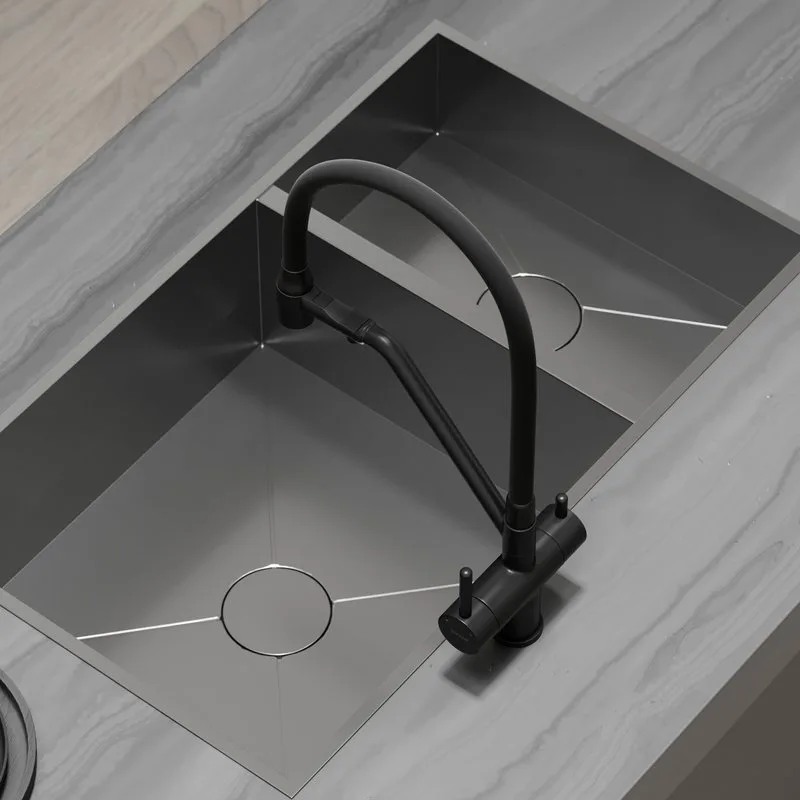 Смеситель для кухни Sancos Dora SC4003MB с гибким изливом, матовый черный Sancos — официальный сайт