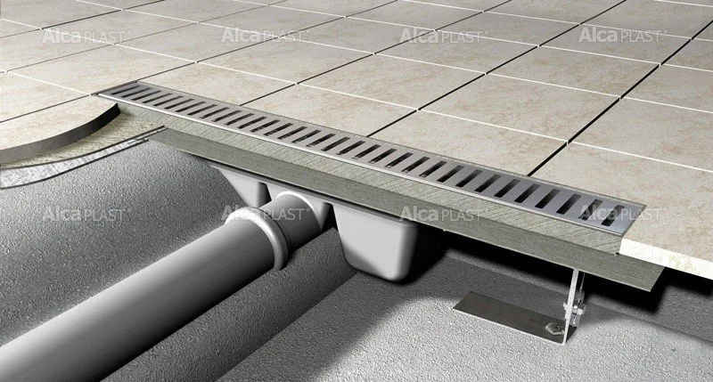 Душевой трап (лоток) AlcaPlast APZ1 APZ6 550 с опорами Sancos — официальный сайт