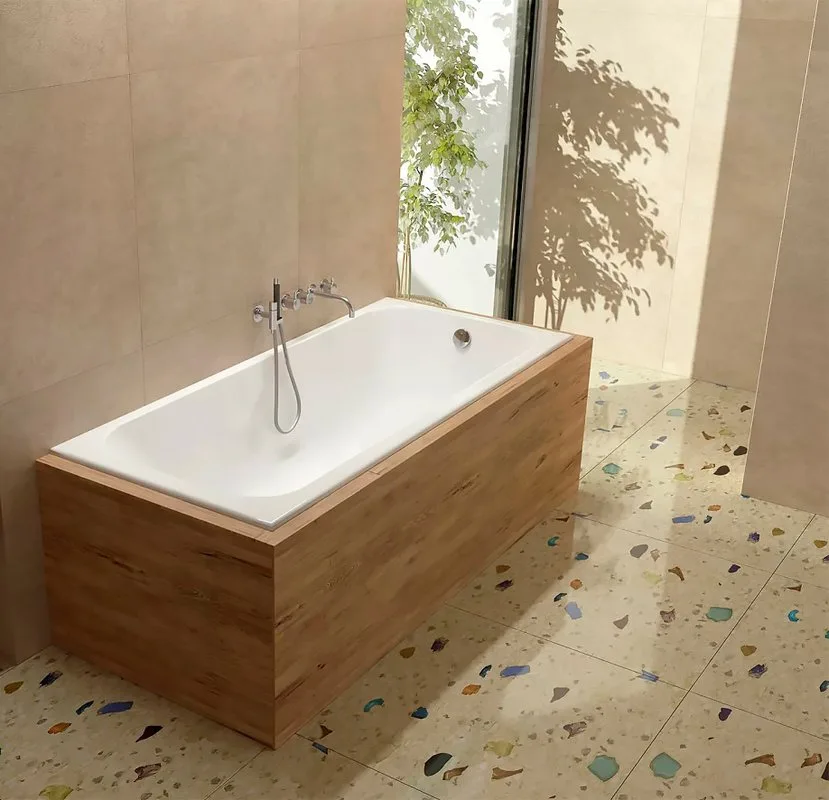 Чугунная ванна Wotte Line 1 160x70 см, пристенная Sancos — официальный сайт
