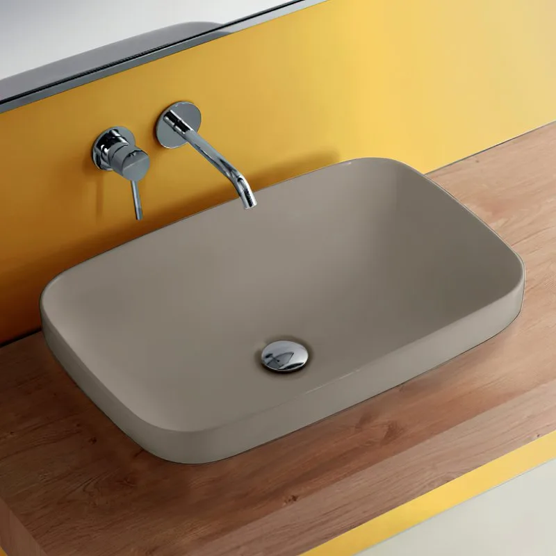 Раковина Kerasan Tribeca 514381 60x38 см, nocciola Sancos — официальный сайт