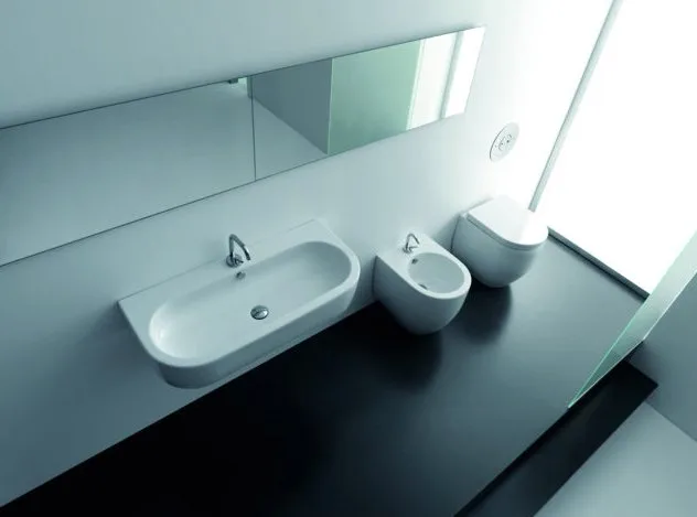 Биде напольное Kerasan Flo 312101 укороченное Sancos — официальный сайт