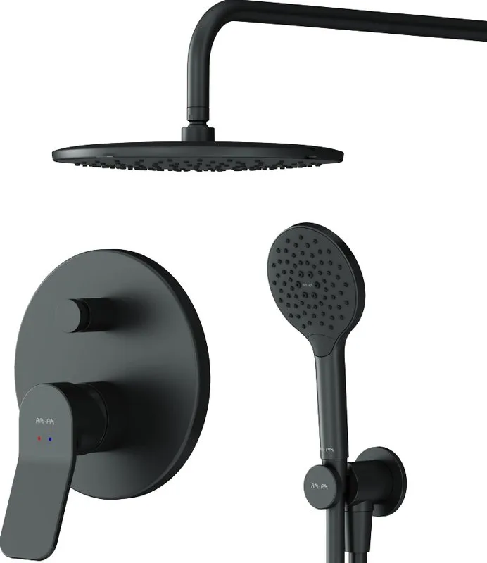 Душевой комплект AM.PM X-Joy FB85A1RH22, С ВНУТРЕННЕЙ ЧАСТЬЮ, для душа, чёрный Sancos — официальный сайт