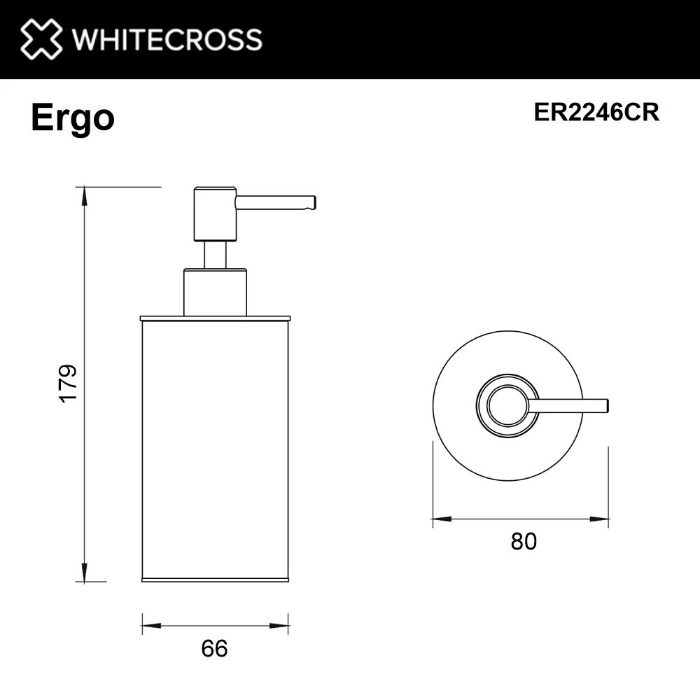 Дозатор WHITECROSS Ergo ER2246CR хром Sancos — официальный сайт