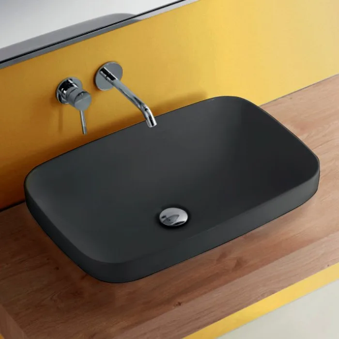 Раковина Kerasan Tribeca 514331 60x38 см, черная матовая Sancos — официальный сайт