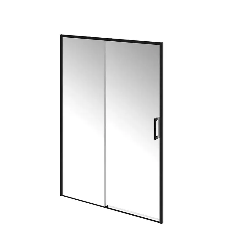 Душевая дверь в нишу KERAMA MARAZZI Lindo LN.140.SD.BLK.M профиль черный матовый, стекло прозрачное Sancos — официальный сайт