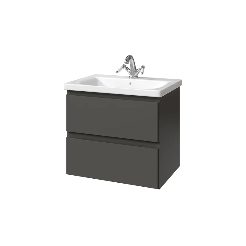 Тумба под раковину без столешницы Caprigo Forte 65 подвесная, графит
