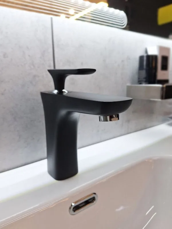 Смеситель для раковины AltroBagno Aperto 0120 NeOp матовый черный Sancos — официальный сайт