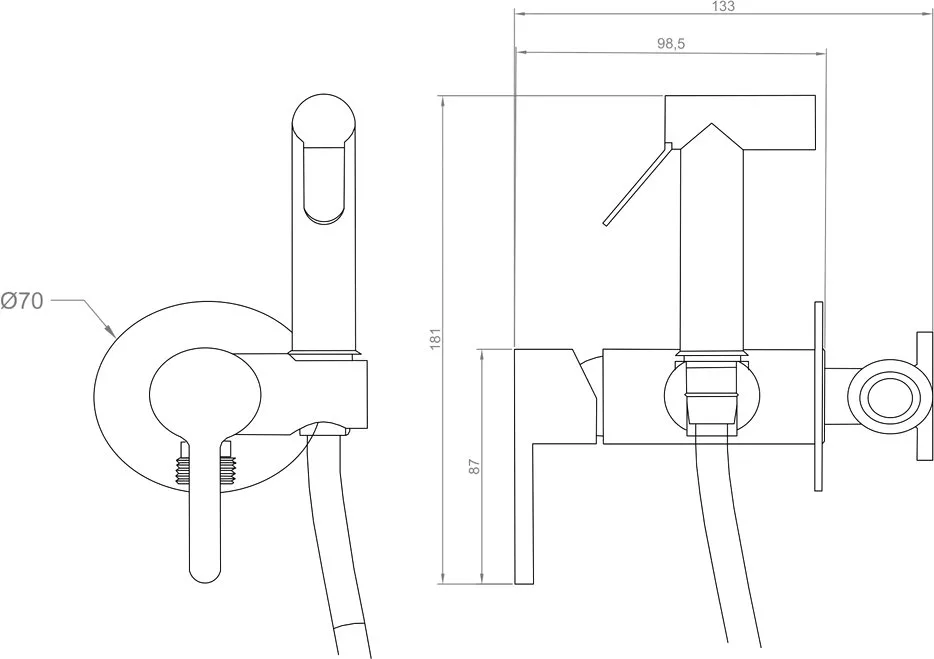 Гигиенический душ RGW Shower Panels SP-206 С ВНУТРЕННЕЙ ЧАСТЬЮ Sancos — официальный сайт