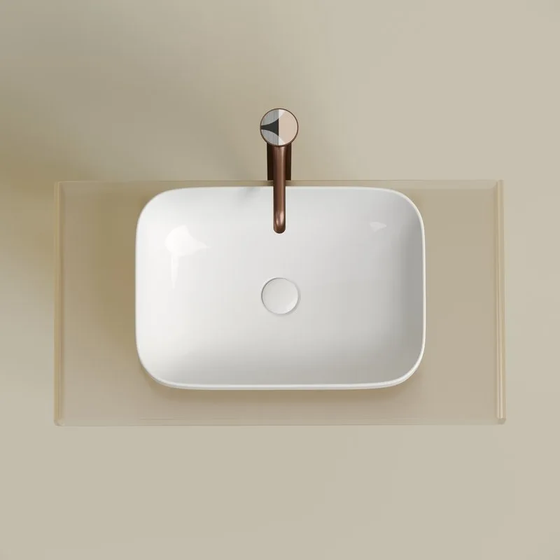 Накладная раковина Ceramicanova Element CN6055 белая глянцевая Sancos — официальный сайт
