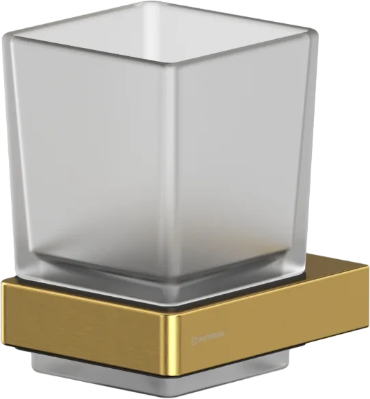 Стакан WHITECROSS Cubo CU2430GLB брашированное золото Sancos — официальный сайт