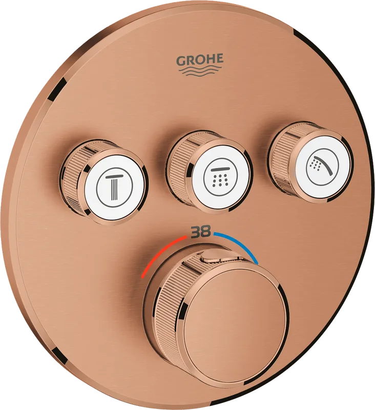 Термостатический смеситель встраиваемый Grohe Grohtherm SmartControl 29121DL0 для душа, теплый закат Sancos — официальный сайт