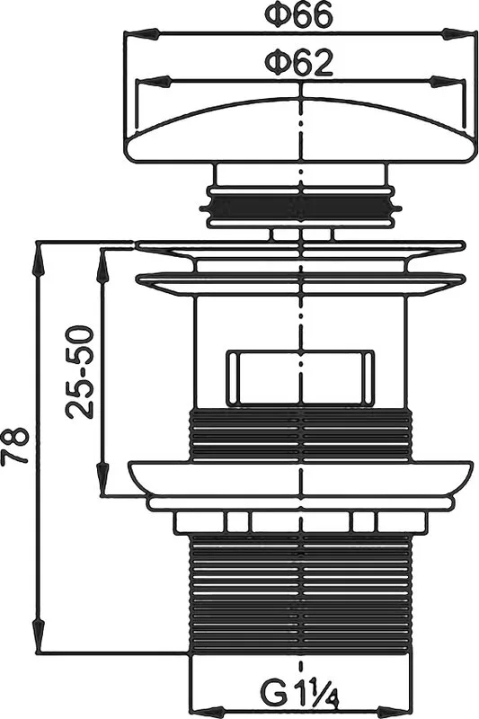 Донный клапан для раковины Cezares Articoli Vari CZR-SAT7-Bi белый Sancos — официальный сайт