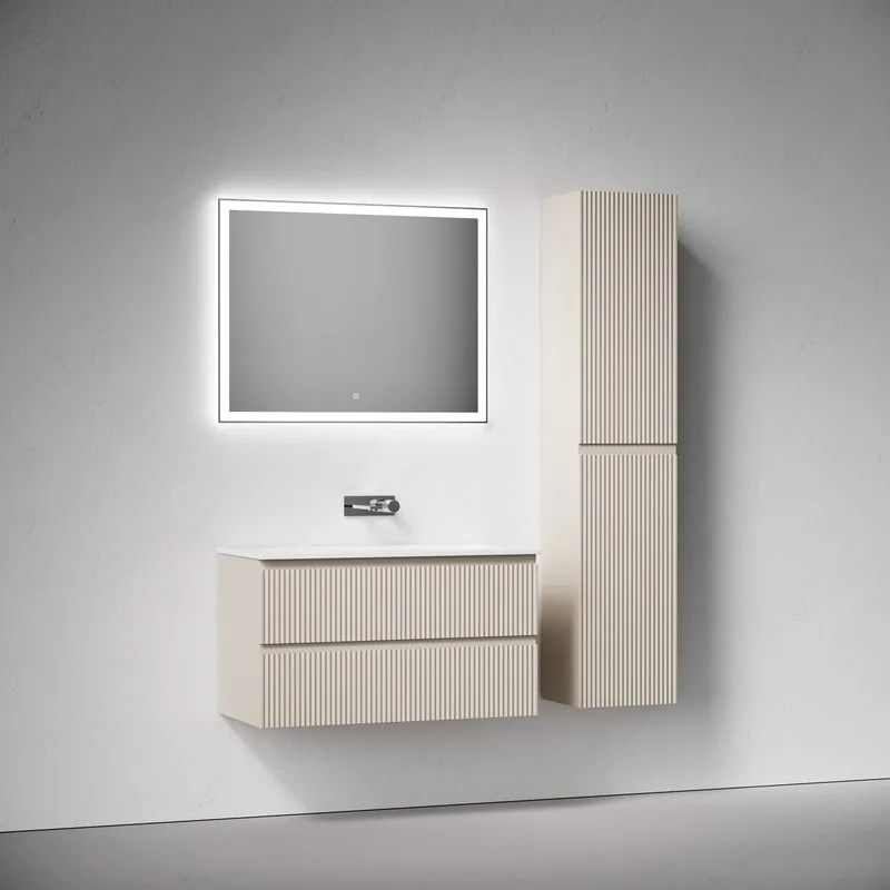 Тумба с раковиной Sancos Snob R 90 подвесная, beige soft, раковина СN7019wx Sancos — официальный сайт