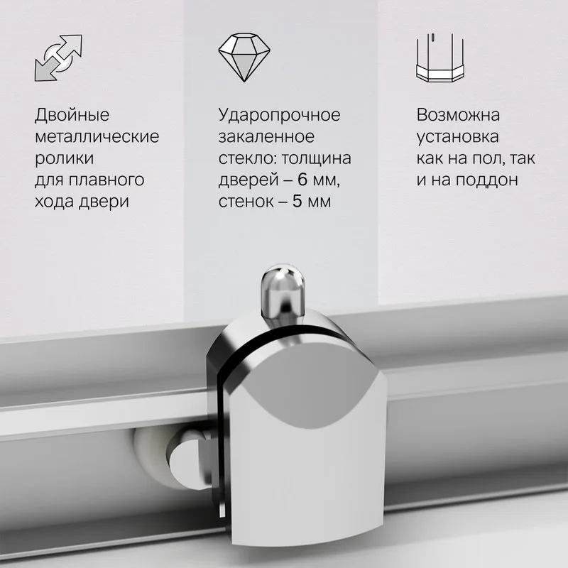 Душевой уголок AM.PM Gem W90G-403-9090MT 90х90 см Sancos — официальный сайт