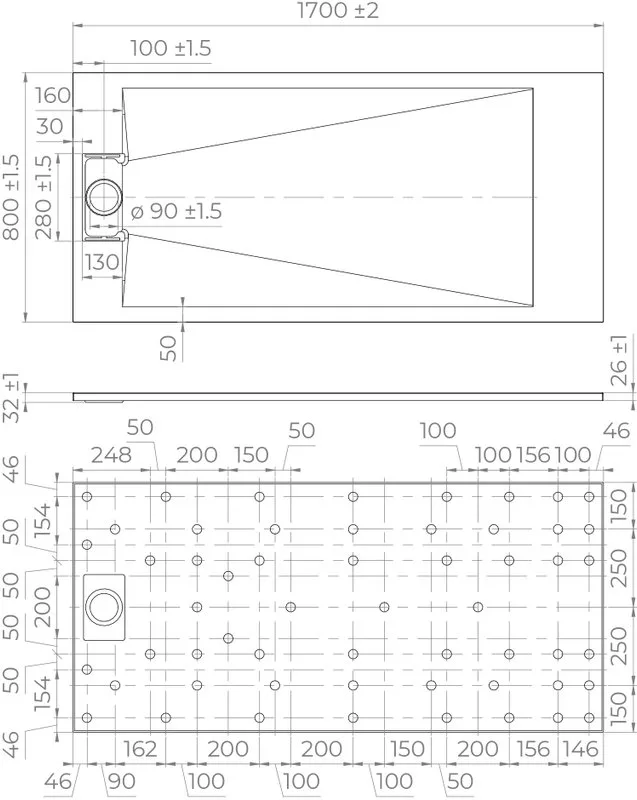 Поддон для душа RGW TUS W 170x80 Sancos — официальный сайт