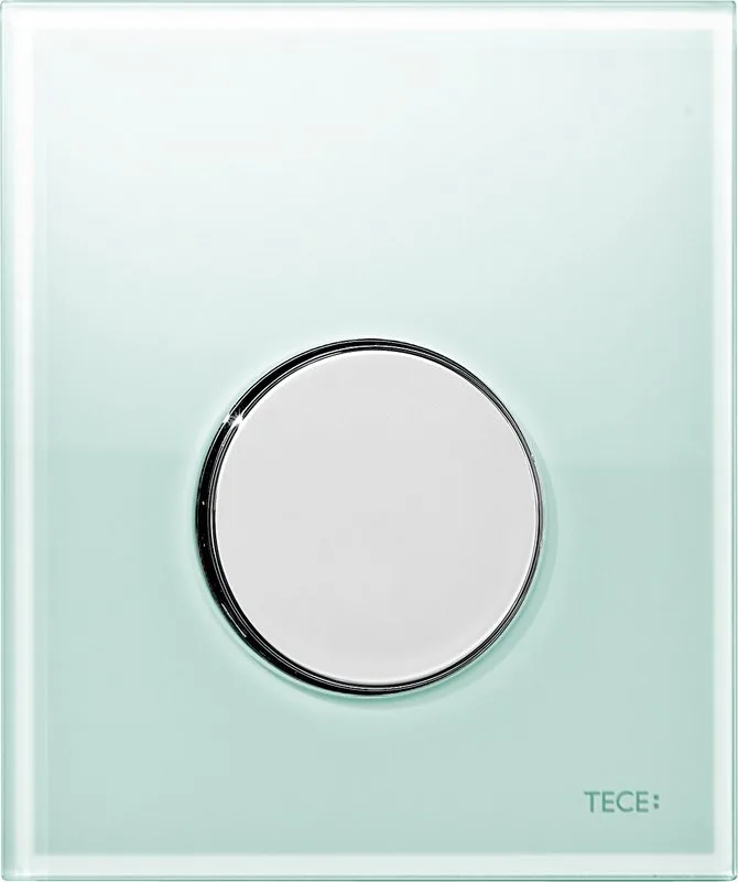 Кнопка смыва TECE Loop Urinal 9242653 зеленое стекло, кнопка хром Sancos — официальный сайт
