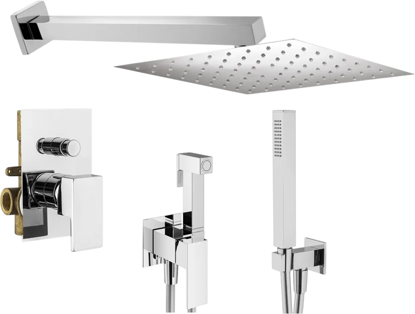Комплект для ванной Plumberia Selection Tag KITZTG15CR С ВНУТРЕННЕЙ ЧАСТЬЮ, хром Sancos — официальный сайт