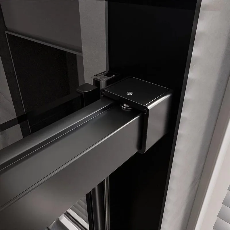 Душевой уголок Veconi Premium Trento PTC-SP-40B 120x80, профиль черный матовый, стекло прозрачное Sancos — официальный сайт