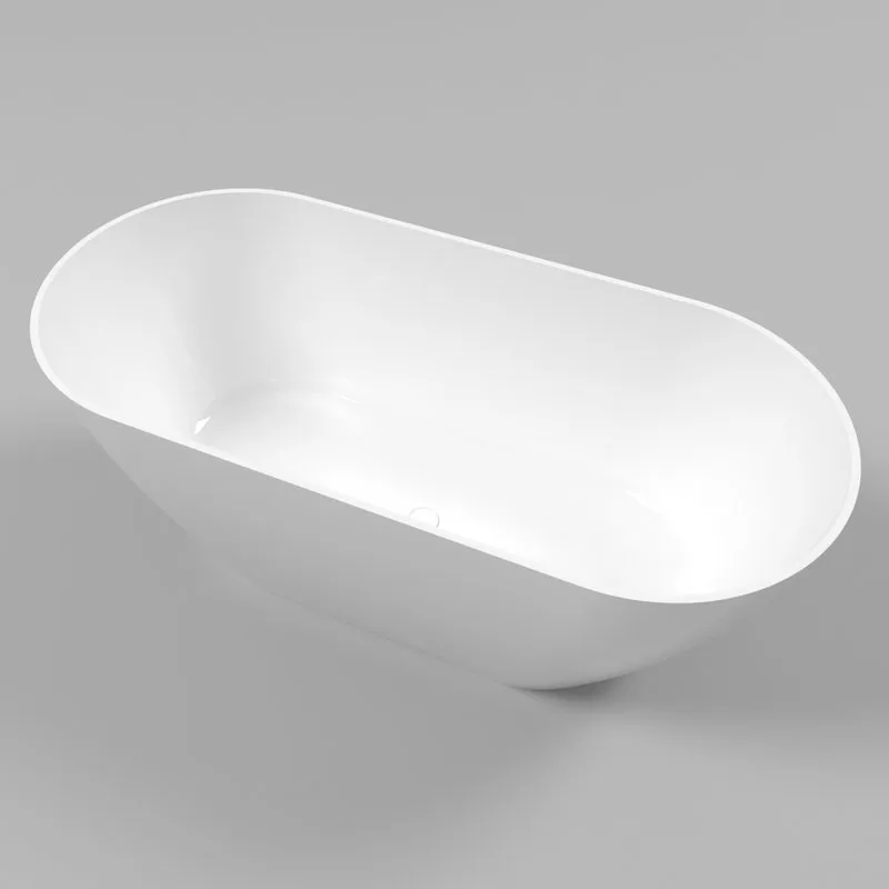 Ванна из искусственного камня WHITECROSS Coral A 165x75 см, отдельностоящая, белая, овальная, с донн Sancos — официальный сайт