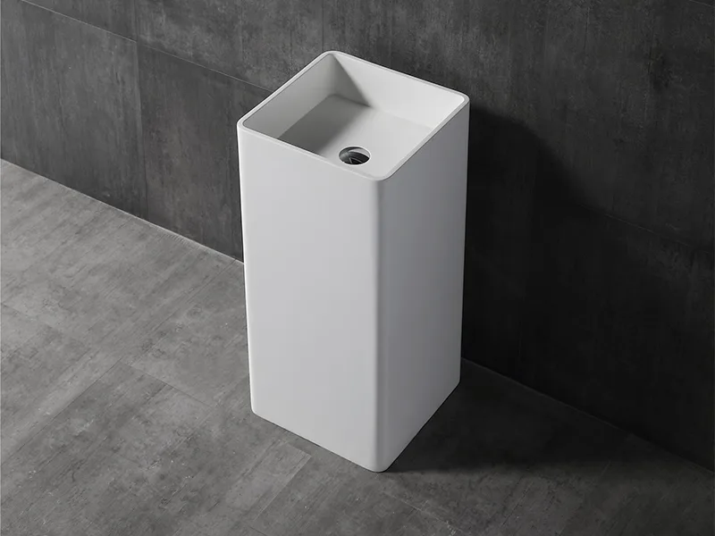 Раковина Uni-Flow Kube FS502-400 Gloss White слив в стену Sancos — официальный сайт