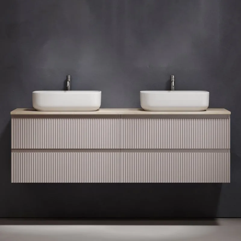 Тумба с раковиной Sancos Snob R 160 doha soft, столешница бежевая TT160A2X, раковина CN5043 Sancos — официальный сайт