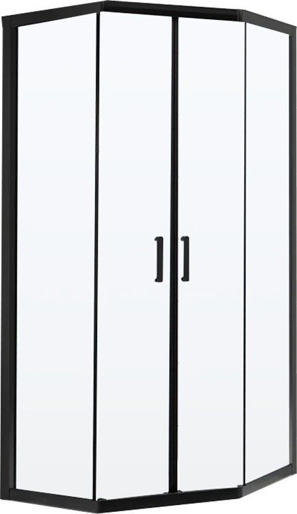 Душевой уголок BelBagno Uno 195 P 2 90 C Nero профиль черный, стекло прозрачное Sancos — официальный сайт