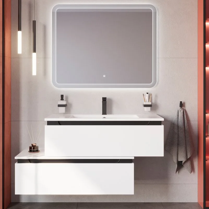 Тумба Cezares Slider 100 1 ящик, Bianco Opaco Sancos — официальный сайт
