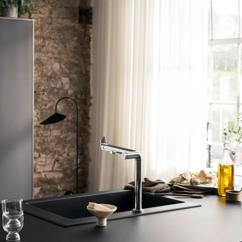 Смеситель для кухни Hansgrohe Aqittura M91 76804000 хром Sancos — официальный сайт