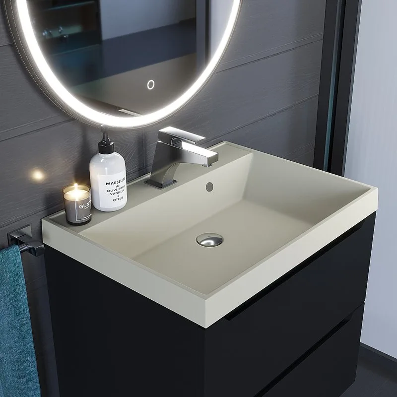 Мебельная раковина Uperwood Classic Quartz 291030014 60 см, матовая бежевая, лен Sancos — официальный сайт