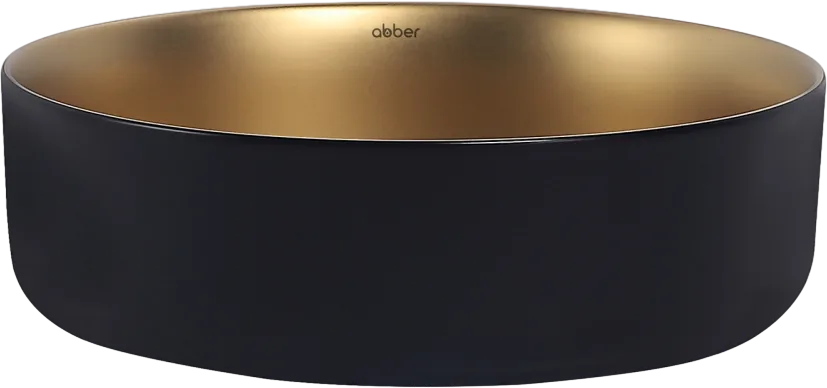 Накладная раковина Abber Bequem AC2109BG матовое золото с черным Sancos — официальный сайт