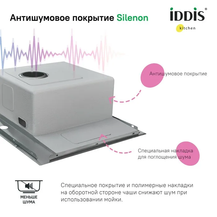 Мойка кухонная IDDIS Haze HAZ59SRi77 R, сатин Sancos — официальный сайт