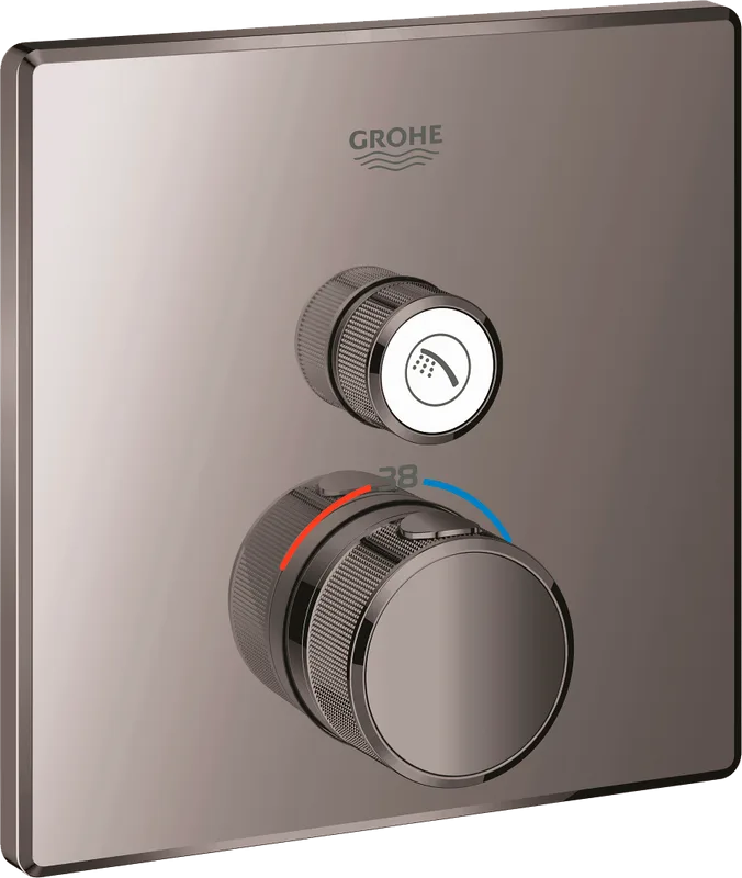 Термостатический смеситель встраиваемый Grohe Grohtherm SmartControl 29123A00 для душа, темный графи Sancos — официальный сайт