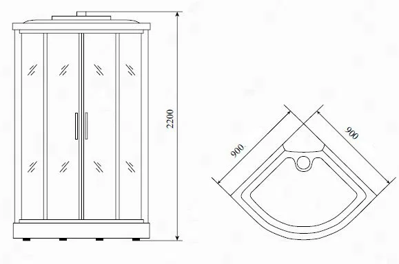 Душевая кабина Timo Standart T-1109 P Sancos — официальный сайт