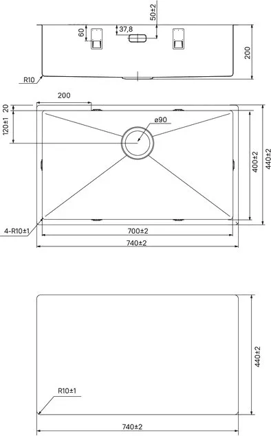 Мойка кухонная IDDIS Edifice EDI74G0i77 графитовая Sancos — официальный сайт