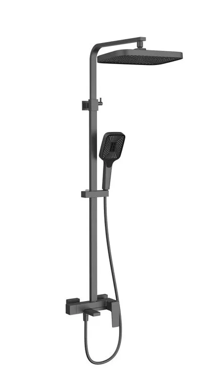 Душевая стойка Vincea Cube VSFS-4C12GM, вороненая сталь Sancos — официальный сайт