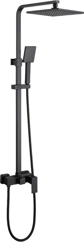 Душевая стойка Abber Daheim AF8220B, черная матовая Sancos — официальный сайт