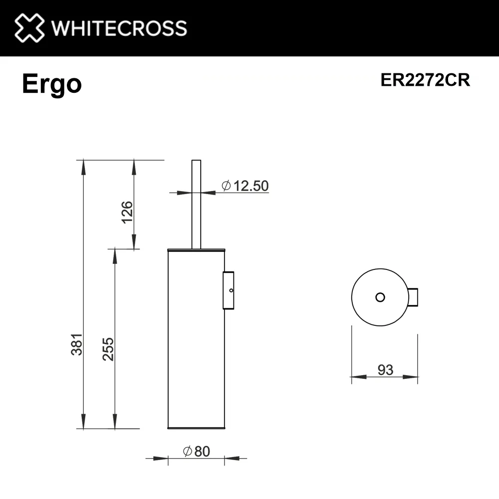 Ершик WHITECROSS Ergo ER2272CR подвесной, хром Sancos — официальный сайт