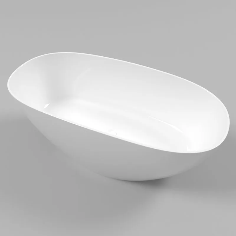 Ванна из искусственного камня WHITECROSS Onyx A 160x75 см, отдельностоящая, белая, овальная, с донны Sancos — официальный сайт