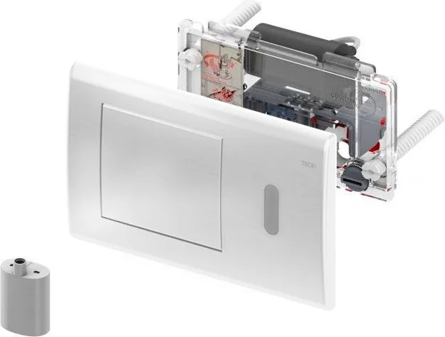 Кнопка смыва TECE Planus 6 V-Batterie 9240361 белая Sancos — официальный сайт