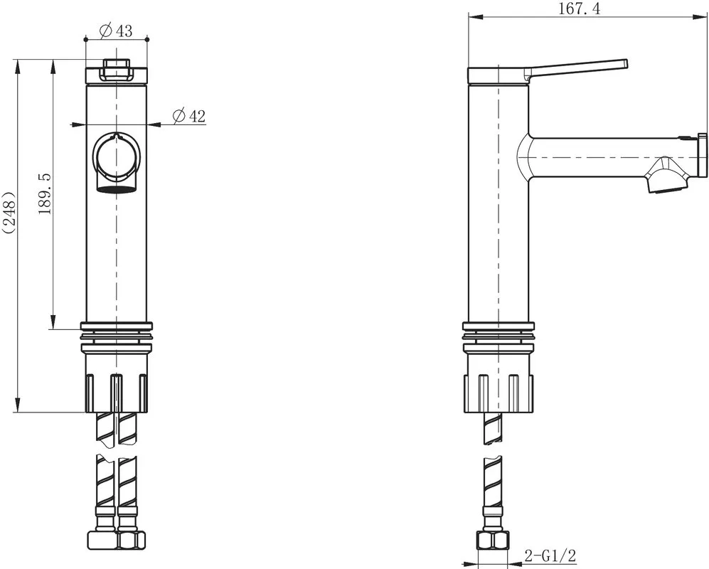 Смеситель для раковины Wonzon & Woghand WW-H1017-MB черный матовый, с функцией полоскания рта Sancos — официальный сайт