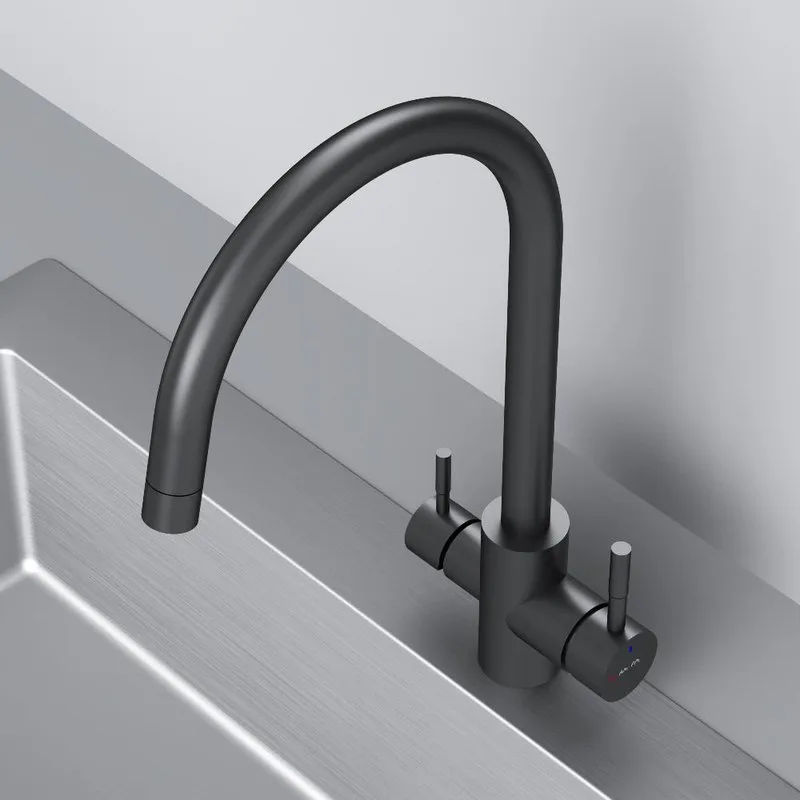 Смеситель для кухни AM.PM X-Joy S F85B07722, черный Sancos — официальный сайт