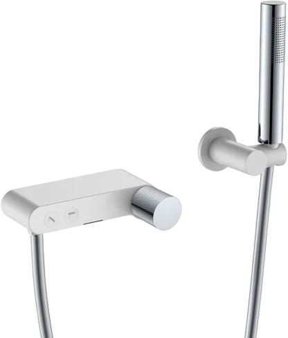 Смеситель для ванны с душем Boheme Stick 123-WCR.2, white touch chrome Sancos — официальный сайт
