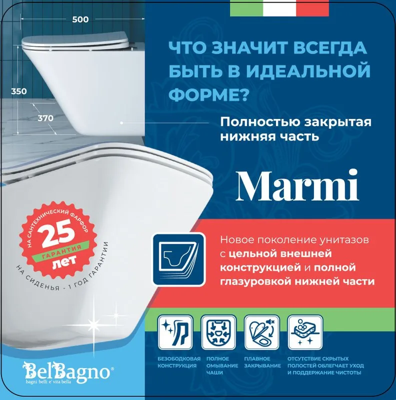 Унитаз подвесной BelBagno Marmi BB052CHR Sancos — официальный сайт