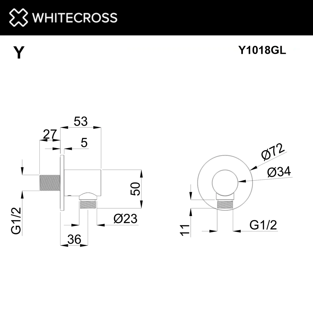 Шланговое подключение WHITECROSS Y Y1018GL, золото Sancos — официальный сайт