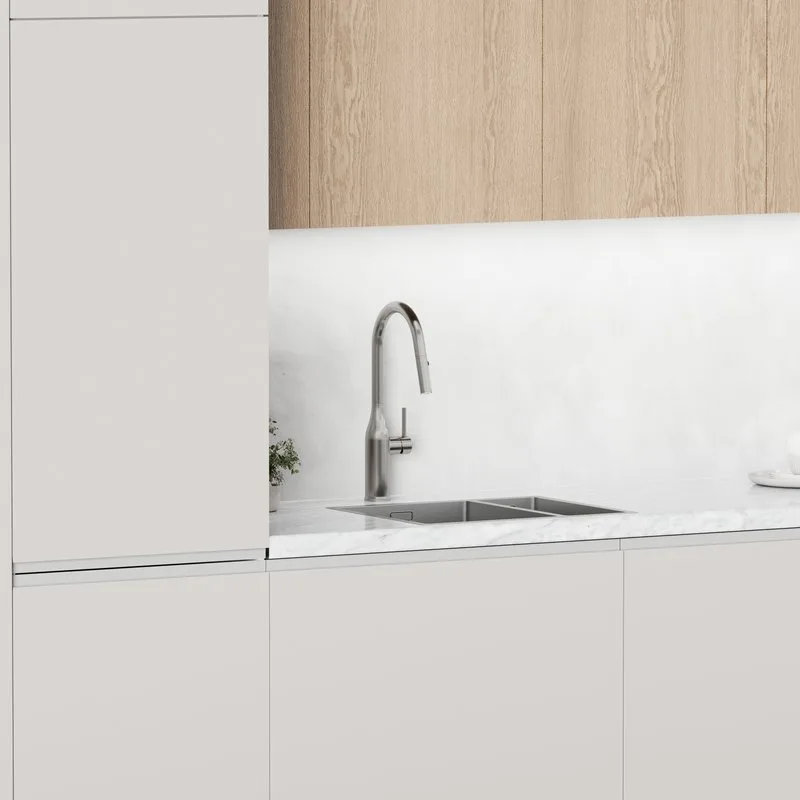 Смеситель для кухни Sancos Grand SC4002BNG с вытяжным изливом, нержавеющая сталь Sancos — официальный сайт