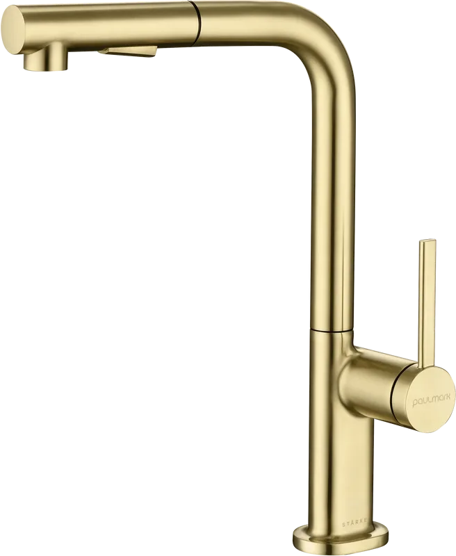 Смеситель для кухни Paulmark Neo Ne214419-SBG светлое брашированное золото Sancos — официальный сайт