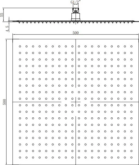 Верхний душ RGW Shower Panels SP-82-50 Sancos — Оригинал