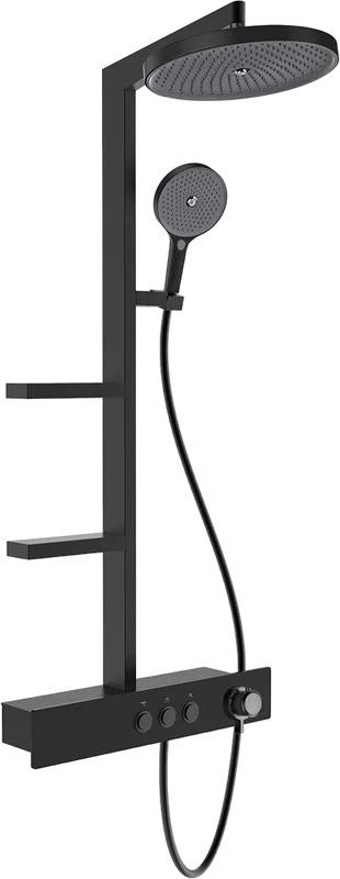 Душевая стойка AQUAme AQM8005B, черная Sancos — официальный сайт