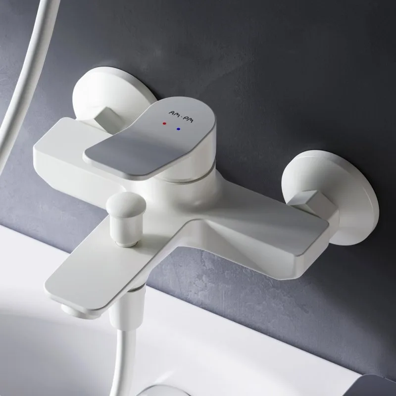 Смеситель для ванны с душем AM.PM X-Joy F85A10033, белый Sancos — официальный сайт