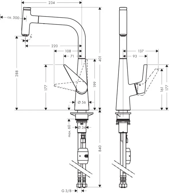 Смеситель для кухни Hansgrohe Talis Select S Talis Select S 72821800 Sancos — официальный сайт
